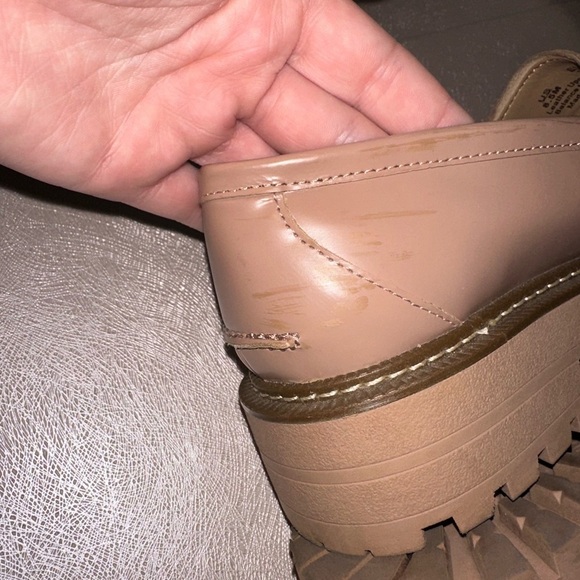 Sam Edelman Laurs Nude Pink patent leather Loafers 8.5 fall office preppy punk - Picture 7 of 11